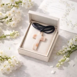 Cordón niño con Cruz de Nácar para primera comunión.