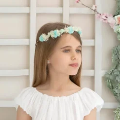 Corona o diadema de flores niña para Ceremonia.
