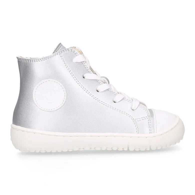 Deportiva alta niña BAREFOOT Okaa Flex con cordones y cremallera.