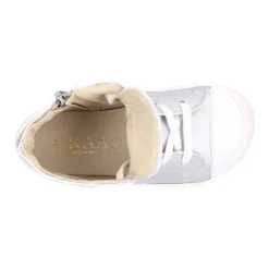 Deportiva alta niña BAREFOOT Okaa Flex con cordones y cremallera.