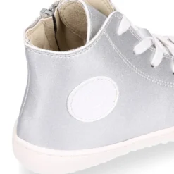 Deportiva alta niña BAREFOOT Okaa Flex con cordones y cremallera.