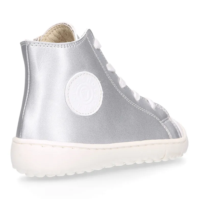 Deportiva alta niña BAREFOOT Okaa Flex con cordones y cremallera.