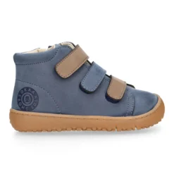 Deportiva alta niños BAREFOOT Okaa Flex sin cordones y cremallera.