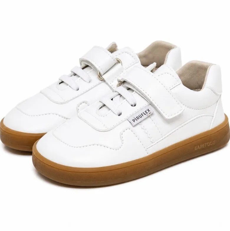 Deportiva Barefoot Colegial Blanca Piruflex | Made in Spain