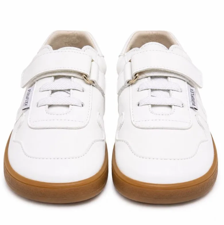 Deportiva Barefoot Colegial Blanca Piruflex | Made in Spain
