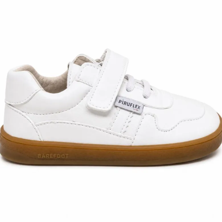 Deportiva Barefoot Colegial Blanca Piruflex | Made in Spain