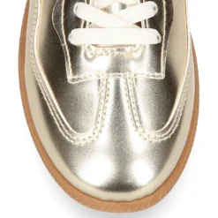 Deportiva moda mujer con cordones en color oro