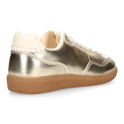 Deportiva moda mujer con cordones en color oro