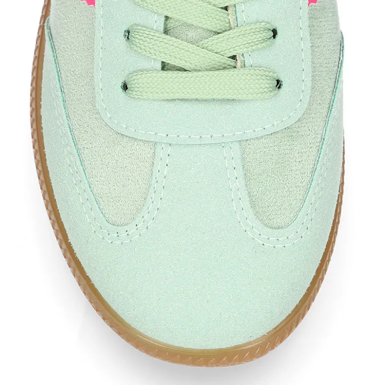 Deportiva moda mujer con cordones en color aguamarina.