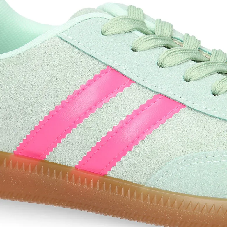 Deportiva moda mujer con cordones en color aguamarina.