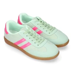 Deportiva moda mujer con cordones en color aguamarina.