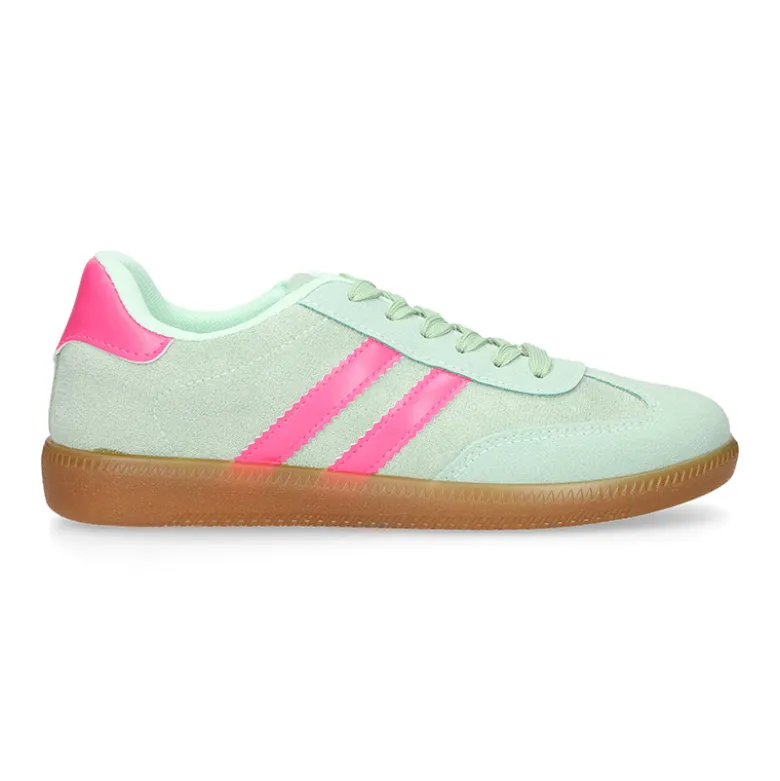 Deportiva moda mujer con cordones en color aguamarina.