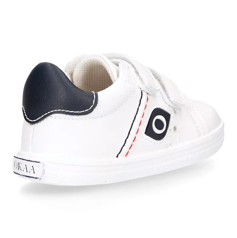 Deportiva niño OKAA FLEX sin cordones en color Blanco.