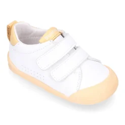 Deportiva niños Blanditos by Crio’s sin cordones en piel con suela a colores