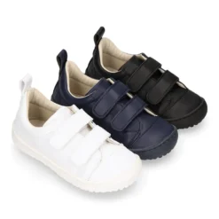 Deportiva niños colegial BAREFOOT Okaa Flex sin cordones.