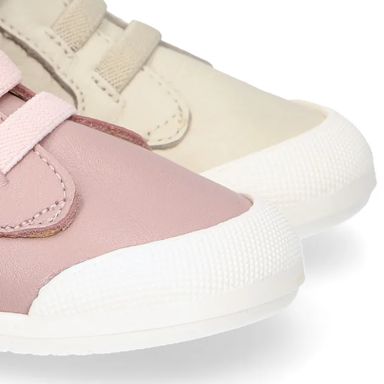 Deportivas botitas respetuosas Blanditos By Crio´s Enzo con elásticos y velcro en piel suave.