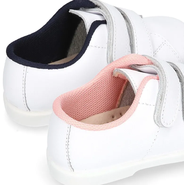 Deportivo niño peques sin cordones en piel lavable.