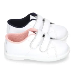 Deportivo niño peques sin cordones en piel lavable.