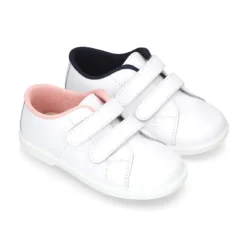 Deportivo niño peques sin cordones en piel lavable.