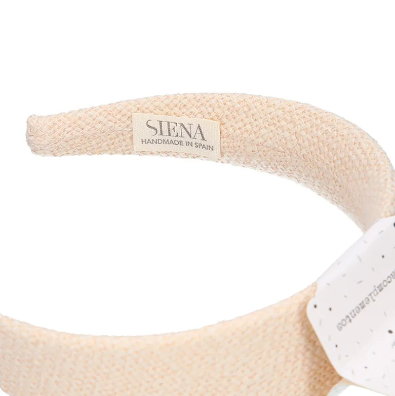 Diadema para el pelo de lino niña para Ceremonia.