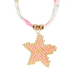 Gargantilla estrella de mar con cordón floral inglés