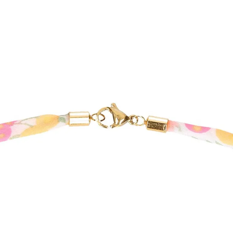 Gargantilla estrella de mar con cordón floral inglés