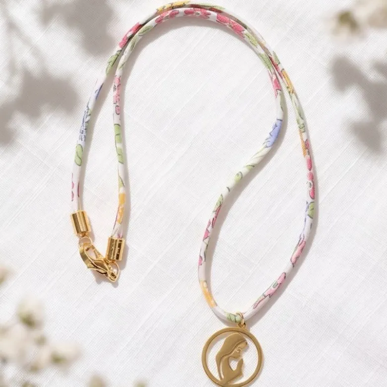 Gargantilla Infantil Virgen - Estampado de flores Inglés
