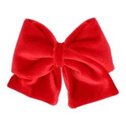 Lazo niña para pelo con pinza pico pato en terciopelo a juego con nuestras merceditas.