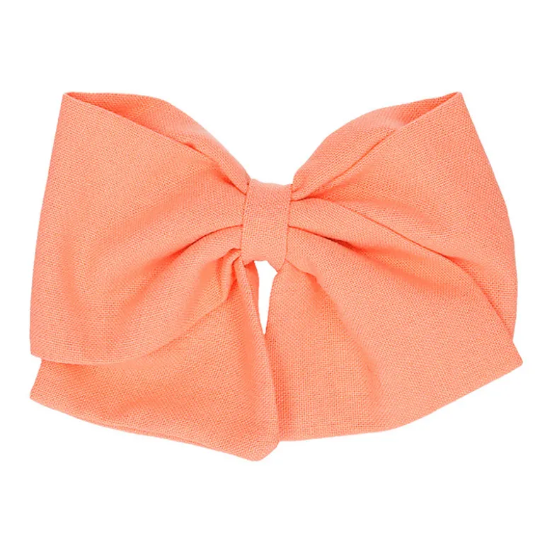 Lazo para el pelo de niña en tela de colores de primavera verano con pinza pico pato.