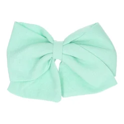 Lazo para el pelo de niña en tela de colores de primavera verano con pinza pico pato.