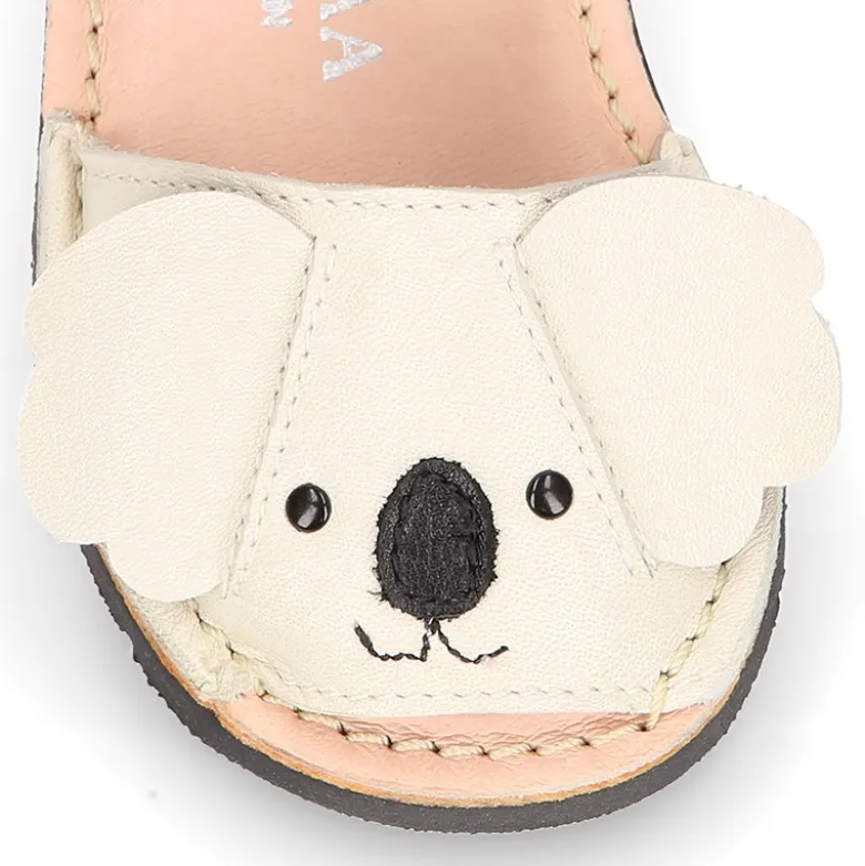 Menorquina niño KOALA en piel suave y suela flexible.