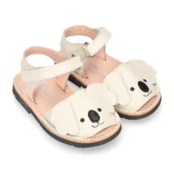 Menorquina niño KOALA en piel suave y suela flexible.