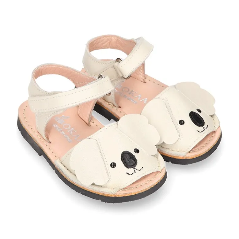 Menorquina niño KOALA en piel suave y suela flexible.