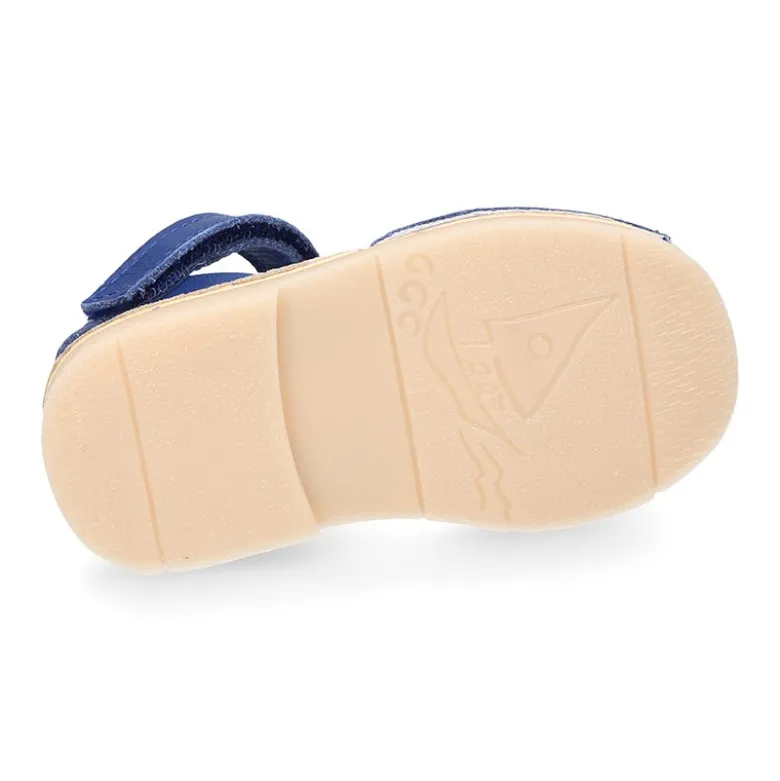 Menorquina niños cierre adherente piso Flexible en Piel EXTRA SUAVE.