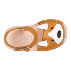 Menorquina niños ZORRITO en piel suave y suela flexible.