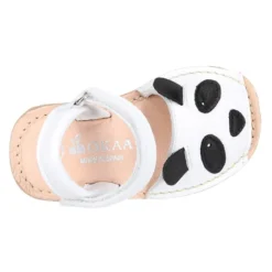 Menorquina OSO PANDA en piel suave y suela flexible.