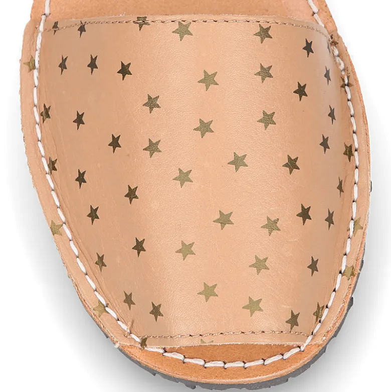 Menorquina Tira en piel EXTRA SUAVE con estrellas