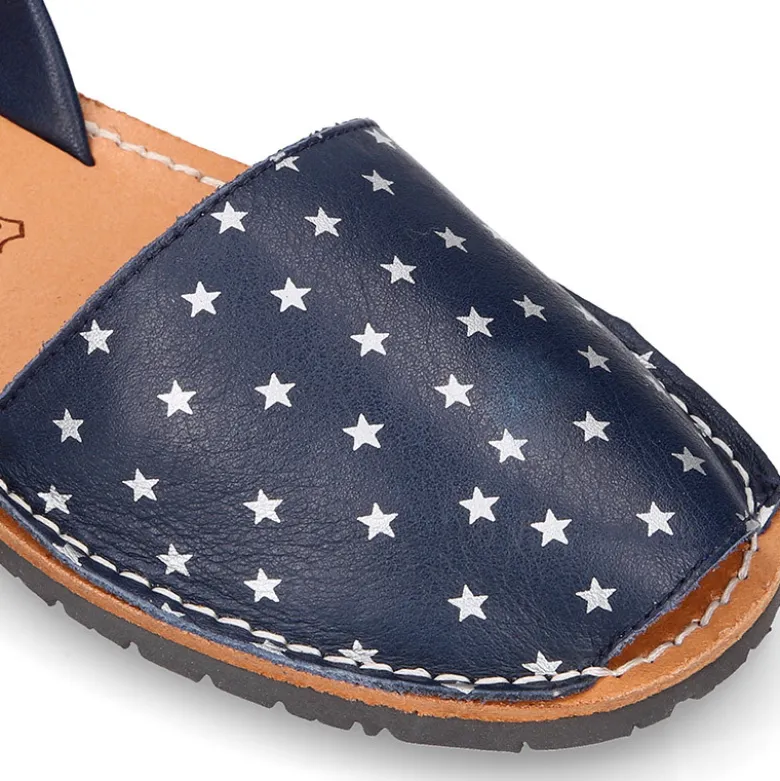 Menorquina Tira en piel EXTRA SUAVE con estrellas