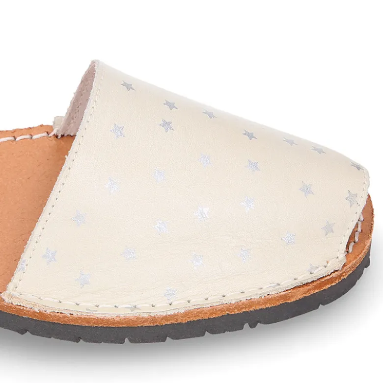 Menorquina Tira en piel EXTRA SUAVE con estrellas