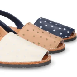 Menorquina Tira en piel EXTRA SUAVE con estrellas