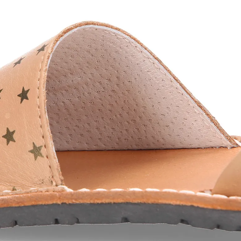 Menorquina Tira en piel EXTRA SUAVE con estrellas