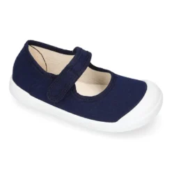Mercedita BAREFOOT niña sin cordones en lona en color azul marino
