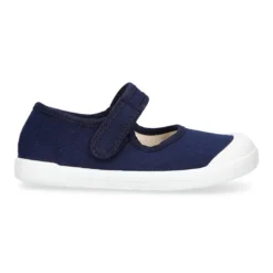 Mercedita BAREFOOT niña sin cordones en lona en color azul marino
