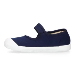 Mercedita BAREFOOT niña sin cordones en lona en color azul marino