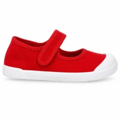 Mercedita BAREFOOT niña sin cordones en lona en color rojo
