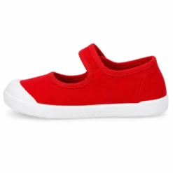 Mercedita BAREFOOT niña sin cordones en lona en color rojo