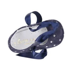 Mercedita bebé con lazo en piel serraje con ESTRELLAS.