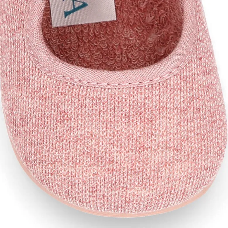 Mercedita bebé niña casa lona punto colores pasteles suela SUPER FLEXIBLE.