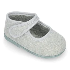 Mercedita bebé niña casa lona punto colores pasteles suela SUPER FLEXIBLE.