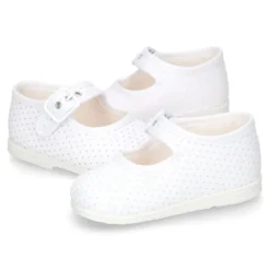 Mercedita bebés lona topitos suela SUPER FLEXIBLE.